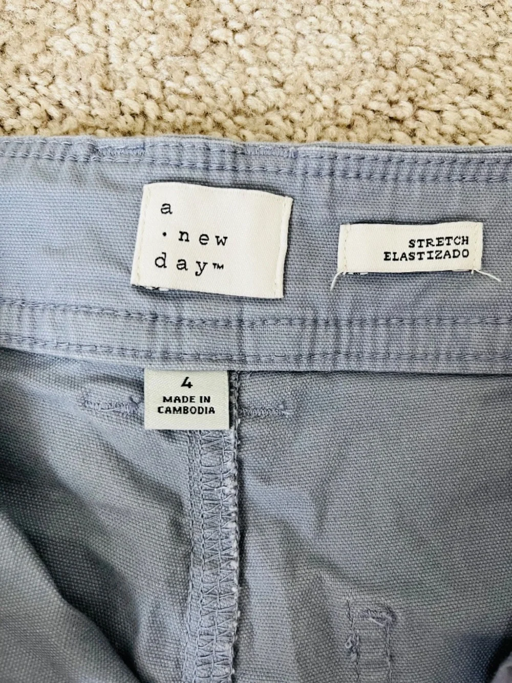 A New Day shorts size 4 , used once ! New condition! Cotton! - Picture 2 of 5